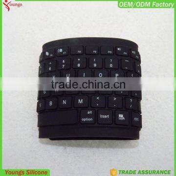 2016 Flexible Folding Silicone Rubber Wireless bluetooth Keyboard for PC Laptop iPad                        
                                                Quality Choice