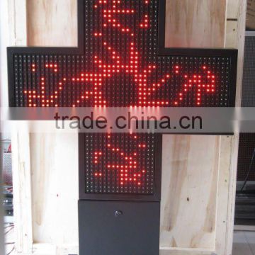 Display Animation/Graphics/Word/Time/Temperature LED pharmacy cross sign