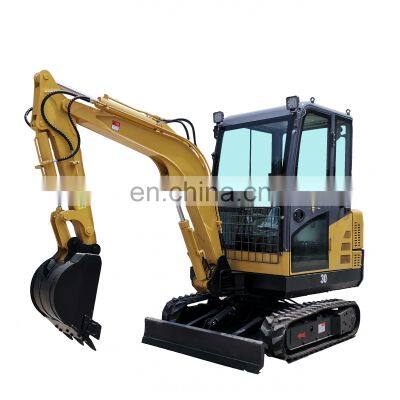 Construction works use mini digging machine excavator hydraulic backhoe