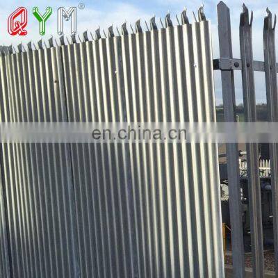 Durable Metal Picket Fence Galvanized Palisade Fencing For Garden