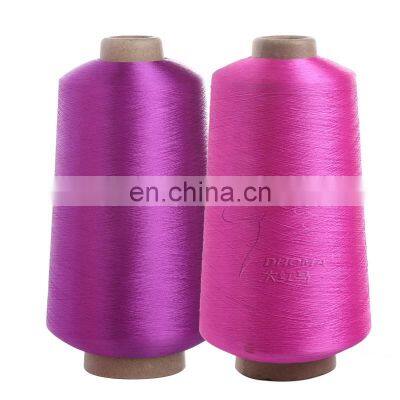 supplier 100% polyester drawn textured yarn for woven label