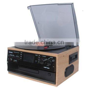 Ultimate Home Retro Vintage Turntable Player with Vinyl recordable CD player