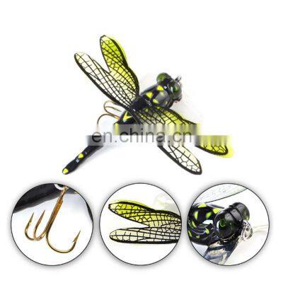 7.5cm 6g  Floating Fly Fishing Popper Boat Lures for Trout Bass Perch Fishing Topwater Lures Life-Like Dragonfly