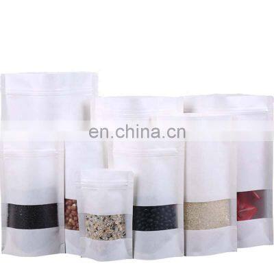 Window open one side clear Matte custom print smell proof ziplock bags white ziplock bags wholesale