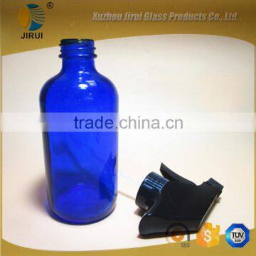 12oz Cobalt Blue Boston Watering Bottle With Trigger Sprayer photo-3