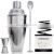 Premium Professional Travel Included Tool Cocktail Shaker Set Matte Black Kit Bartender