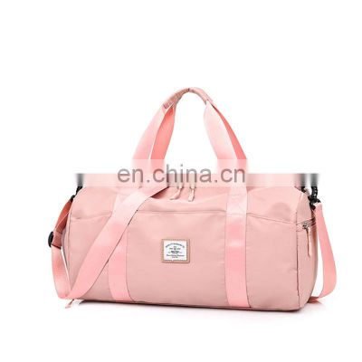 Pink weekender bag Sports Women yoga fitness travel bag duffle large capacity custom travel bag with LOGO