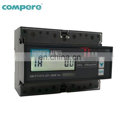 Three phase digital electric meter reverse remote DIN rail modbus energy meter