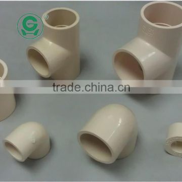 High quality white ASTM D-2846 1/2 inch CPVC Tee for water supply