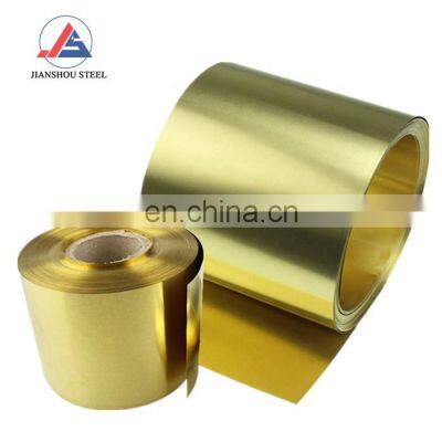 China manufacture 1mm 2mm 3mm JIS c2680 decorative metal brass strip coil