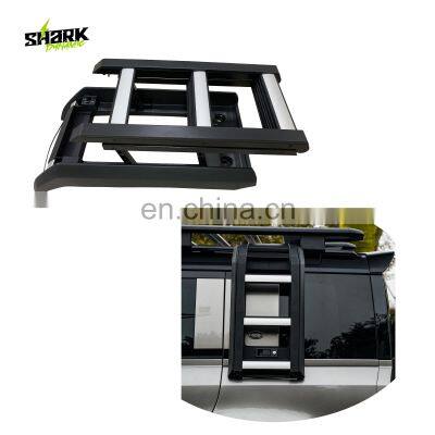 Aluminum Retractable Black Side Window Ladder Tail Ladder For Land Rover Defender New Model Rear Door Climbing Ladder