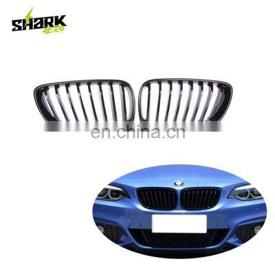 For Bmw F22 F23 F87 2 Series M2 Single Slat Grill Gloss Black Kidney Front Car Grille