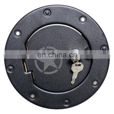 New Arrival Aluminum Car Black Truck Fuel Filter Tank Gas Cover Accessories With Lock for Jeep Wrangler TJ photo-5