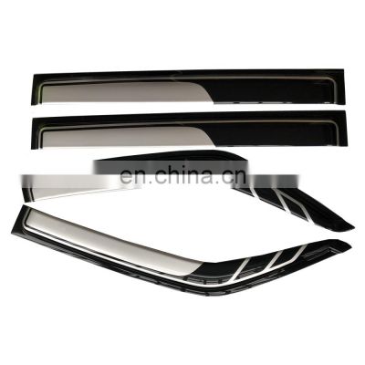 Two Tone Color Tape-On Side Window Vent Visor Deflectors Rain Guards For Accord 2014