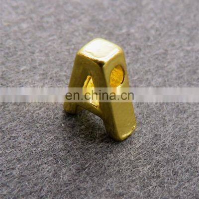 Wholesales Customized Golden Stainless Alphabet Sign Gold 3d Metal Hardware Letter For Bags photo-3