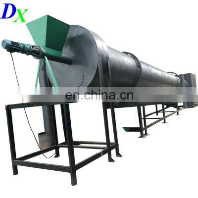 Rotary continuous rice husk sawdust olive wastes charcoal making kiln