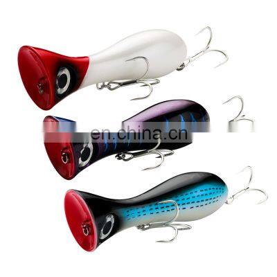 JOHNCOO Fishing Lures 9.5cm/31g Topwater Popper Bait Hard Bait Artificial lure Wobblers 3D Design Big Fish