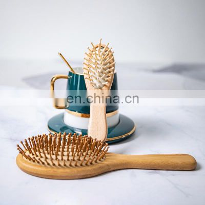 Manufacturers promotional natural bamboo hair brush bamboo scalp massage comb