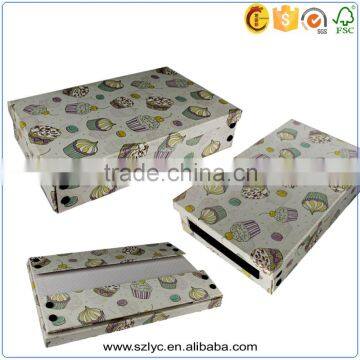 space saving foldable paper storage box with metal corner