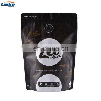 Factory Custom Laminated Durable Coffee Zipper Bag Design Resealable Coffee Packaging Bag With Valve photo-4