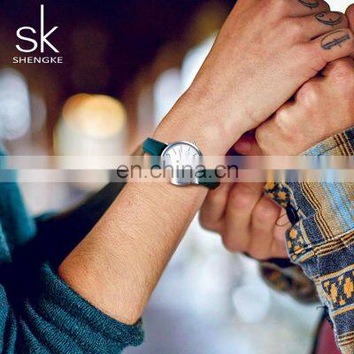 SHENGKE New Fashion Simple Style Temperature Noble Blue Women Watch Men Women Quartz Wristwatches Dropshipping photo-2