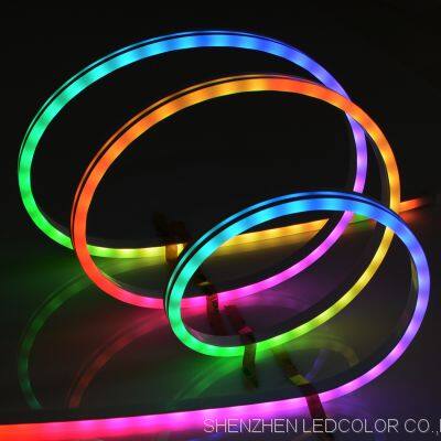 LC8812B SK6812 Addressable Silicon Neon Strip 6*13 mm SK6812MINI 3535 RGBIC Waterproof Digital rgb LED Neon Flex Strip Light