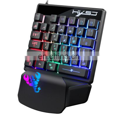 V400 is suitable for professional players to use RGB lighting of game one handed keyboard