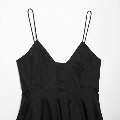 2025 New European and American Fashion Simple Poplin Short Dress photo-2