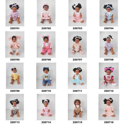 21.5 Inch 55cm Girl African American Realistic Newborn Girl Doll, Lifelike Weighted Soft Body, Christmas Birthday Gift for Kids Age 3+