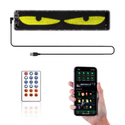 Adesivos de tela rolante de LED ultra brilhantes/Programáveis via APP Bluetooth/Anúncio direcional flexível para carros (Wechat: 13510231336)