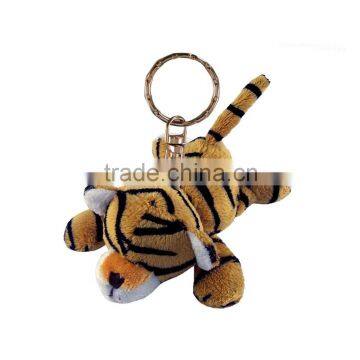 plush stuffed tiger keychain , plush keychain tiger, plush tiger keychain