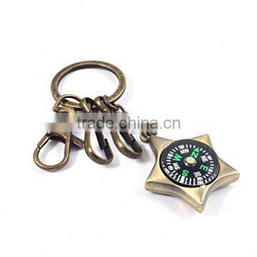 Factory Direct Sales Custom Metal Compass Keychain photo-2