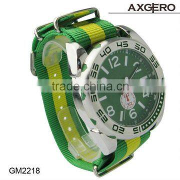 2015 Wholesale cheap customized nylon nato strap fashion watch, fashion nylo watch