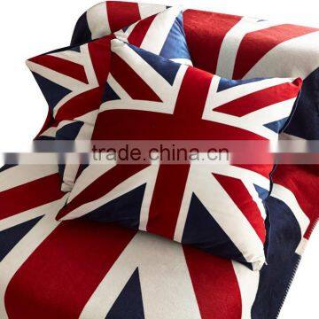 Cotton Linen Square The Union Jack British Flag Pillow Cover,British Flag Pillow Case photo-4