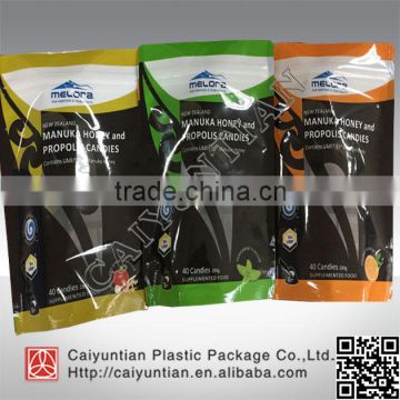 stand up plastic bag with zipper