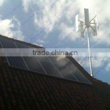 Richuan 5kw vertical wind solar hybrid system(220VAC 50Hz)on roof top with CE Approved