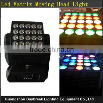 Stage 25 pcs LED matrix light RGBW 4 in 1 Led Moving Head Light DMX512 / Sound / Auto / Master Slave