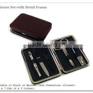 Manicure Set with Metal Frame