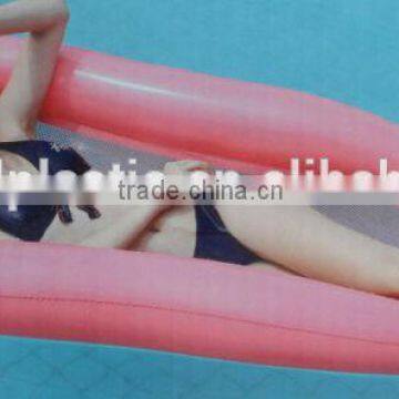 Cheap custom pvc Inflatable water mesh float mattress