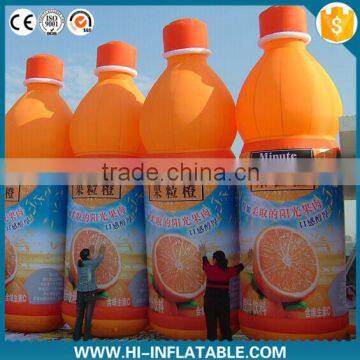 2015 Hot sale inflatable orange drink bottle,inflatable replicas model,inflatable model for advertising/inflatable bottle model