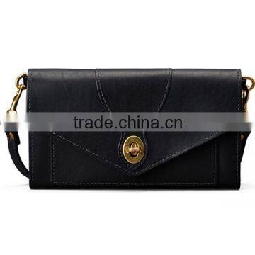 2016 Gray Color Casual Leather Flap With Hardware Closure Lady Clutch Bag photo-4