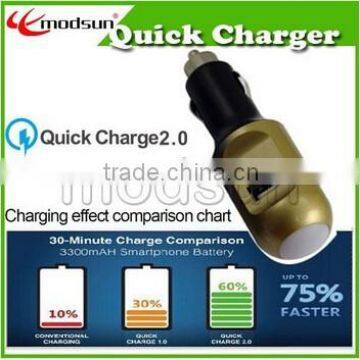 Quick charge car charger for mobile phone, 75% faster