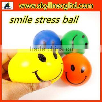 Wholesale soft toy, smile pu foam stress ball