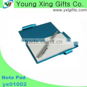 Aluminum colorful customize notepad with pen