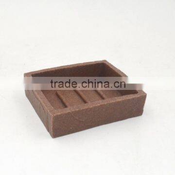 Brown Polyresin Sandstone Bathroom Accessories Set for Hotel and Home photo-4