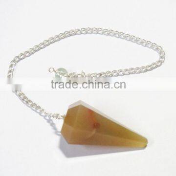 6-Facet Natural Agate Gemstone Pendulums photo-3