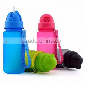 Cartoon Characters Colorful Kids Plastic Water Bottle With Straw photo-5