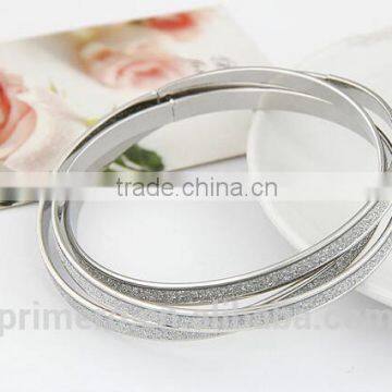 Fashion Discount Three Circle Matte Silver Gold Bracelets Wrapped Bangles photo-6
