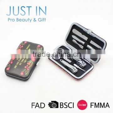 Customized Printing Leather Case Manicure Pedicure Set