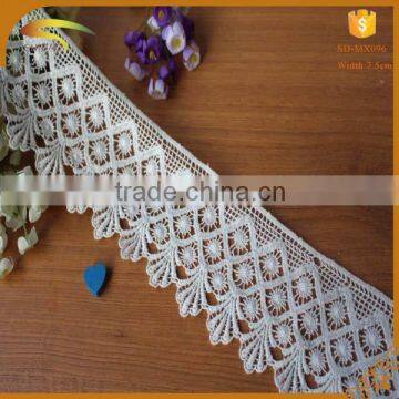 Custom Cheap Beautiful 100% Cotton Guipure Chemical Embroidery Franch Lace Trim Wholesale photo-3